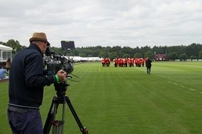 Camera Man on a field