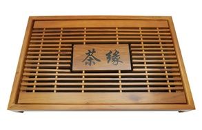 with Chinese symbols wooden tray