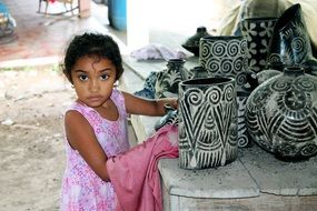 girl in a pink dress in honduras