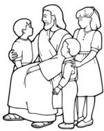 Jesus and children drawing
