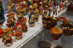 colorful souvenirs in russia