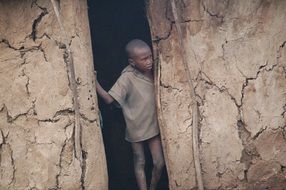 local bald boy in kenya