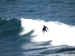 surfer riding the waves