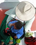 mother with baby in peru