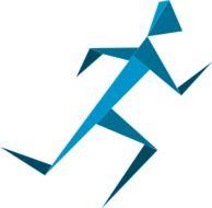 Blue Running Man