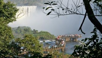 Landscape of iguazu Falls in Brazil