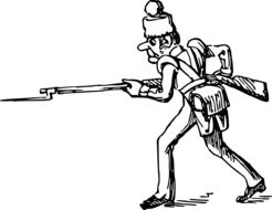 comic image of soldier