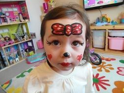 Funny makeup on a child