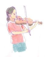Violin Play drawing