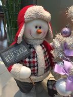 Beautiful,cute colorful Christmas snow man