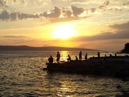 Sunset Fishing people