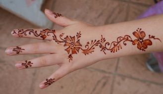 drawing on a female hand