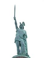 memorial to a warrior on a white background