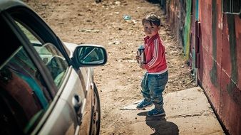 boy with spray paint