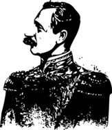 Black and white drawing of Ezequiel clipart