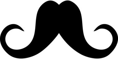 black mustache as an accessory