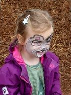 little girl with a painted face