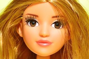 beatuful face of a doll