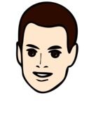 drawn caucasian male face