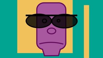 Man Violet Graphics drawing