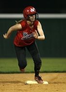 action in female softball