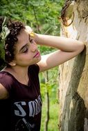 girl in the park on a sunny day