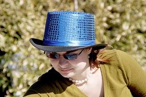 Girl with blue Hat