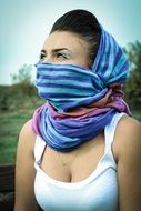 Teenager Covered Face