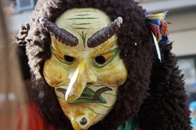 wooden mask for masquerade