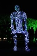 luminous sculpture in the park