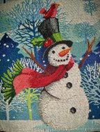image of a snowman on a towel