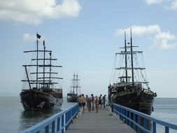 ships at the pier in brazil