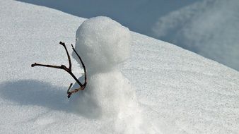 Snow man, switzerland