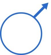 blue symbol of male