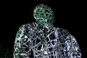 light installation in a park in north rhine westphalia