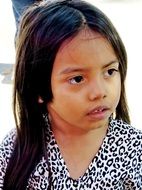 portrait of a little mexican girl
