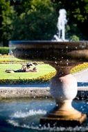 fountain in the garden