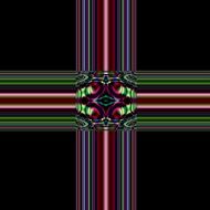 neon digital cross