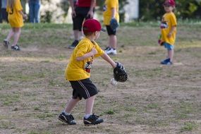 children's sports team on the field