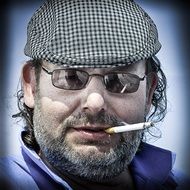 Cigarette Face Man