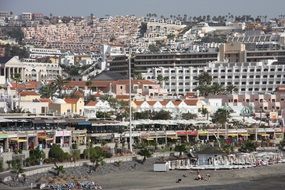 panoramic view of the city on the coast of the Canary Islands