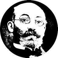 black and white round portrait of a doctor Zamenhof