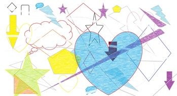 graphic abstraction of children
