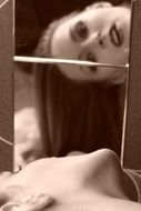 Portrait of Dana Maleshova in the mirror