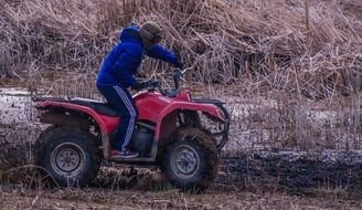 ATV among the mud