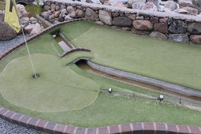 Miniature Golf course outdoor, Family leisure