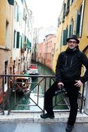 Photo of tourist in Venice