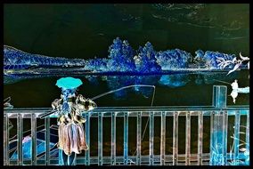 picture by Swedish artis carl larsson with night effect