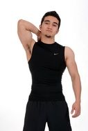 young man as a muscular athlete