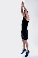 athlete in a jump